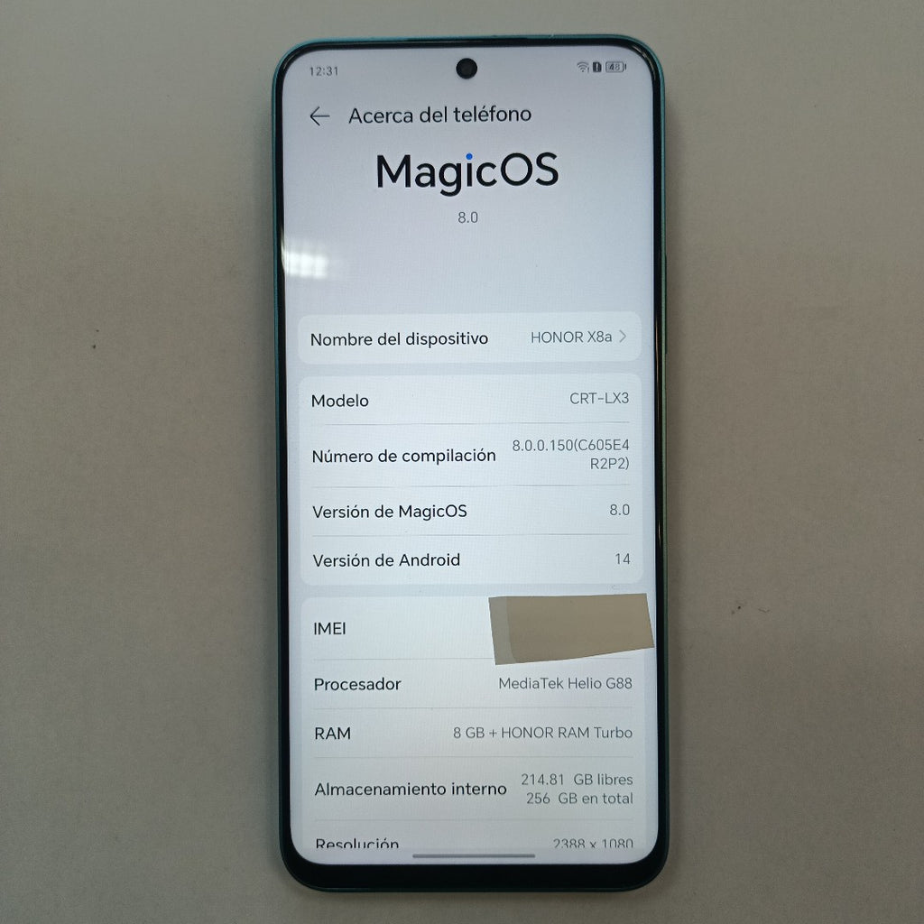 CELULAR HONOR X8A CRT-LX3 (2023) 256 GB 8 GB RAM (SEMINUEVO)