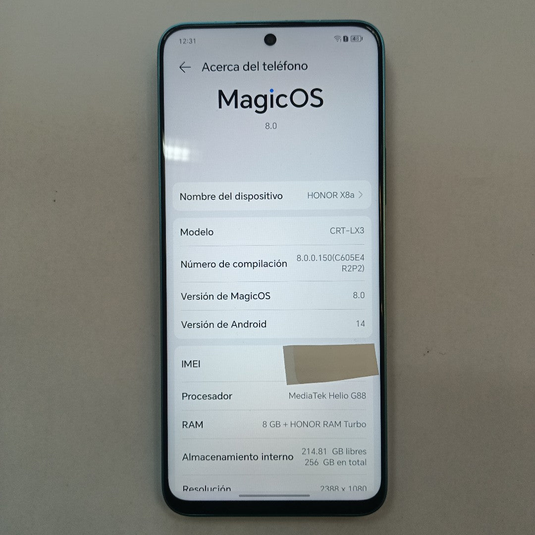 CELULAR HONOR X8A CRT-LX3 (2023) 256 GB 8 GB RAM (SEMINUEVO)