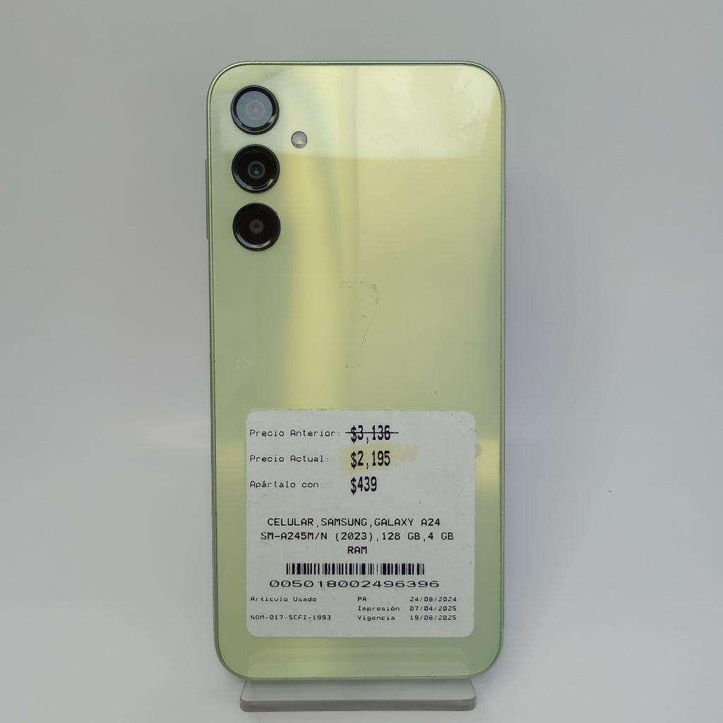 CELULAR SAMSUNG GALAXY A24 SM-A245M/N (2023) 128 GB 4 GB RAM (SEMINUEVO)