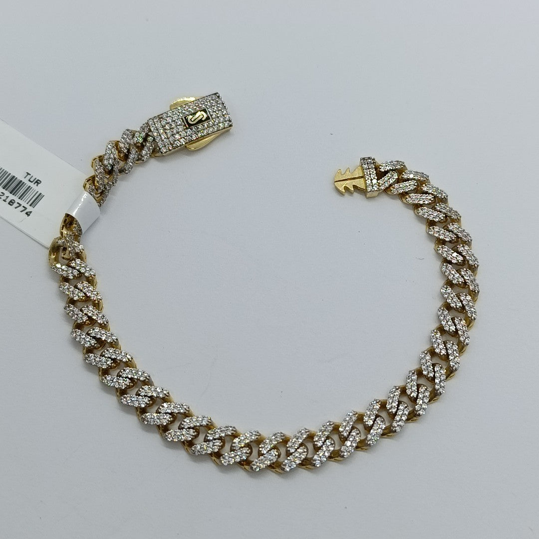 PULSERA MONACO ORO 14K 8.8 (NUEVO)