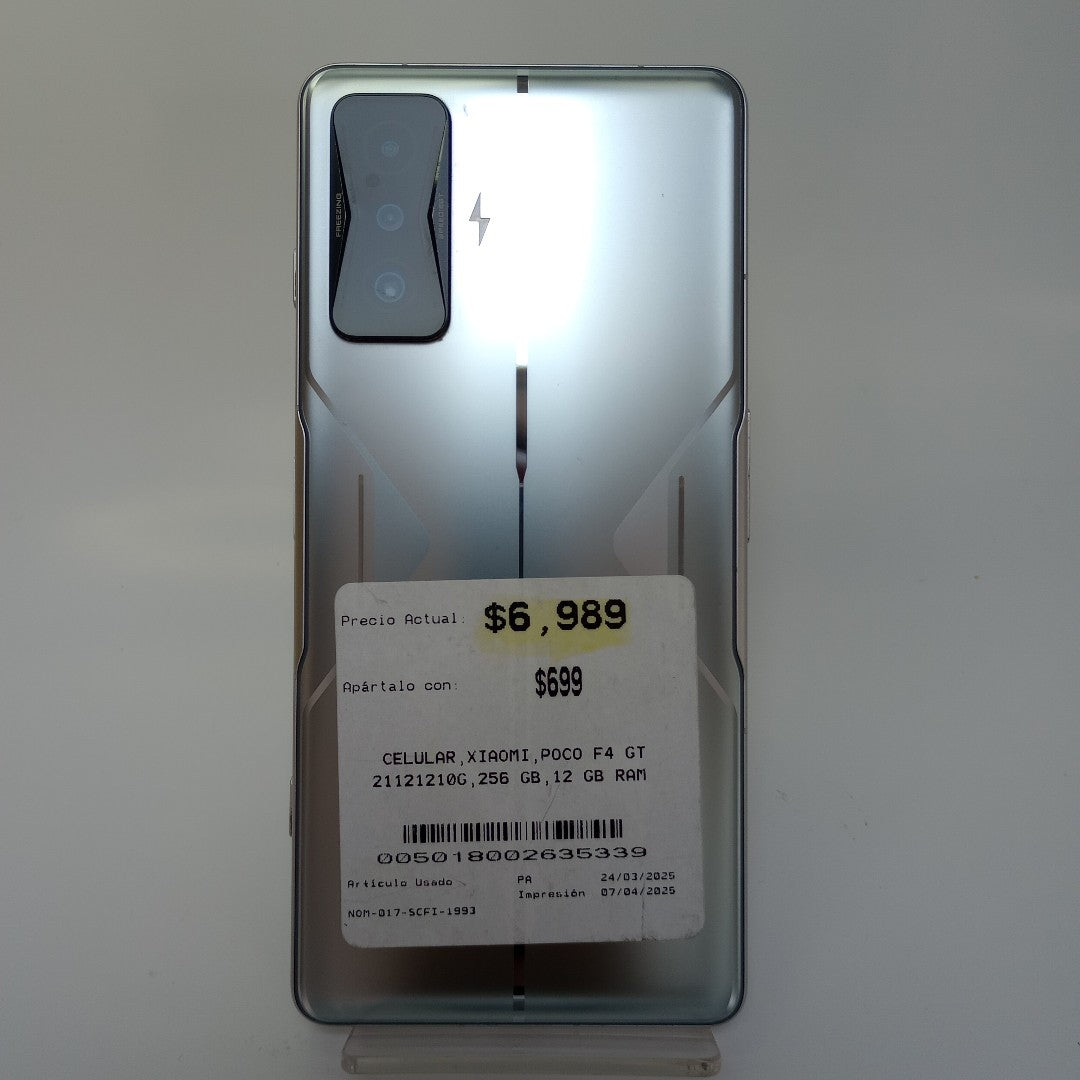 CELULAR XIAOMI POCO F4 GT 21121210G 256 GB 12 GB RAM (SEMINUEVO)
