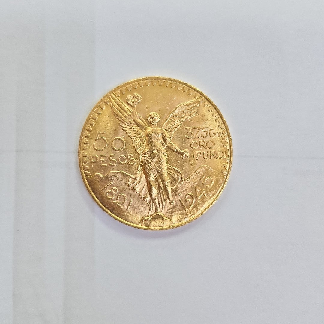 K1 41,60 GRMS - DTO. 0,00 GRMS - 21 K - AVALÚO 79372,80 * IDENTIFICACIÓN  MONEDA NOMINATIVA * MONEDAS PESOS  50 PESOS (SEMINUEVO)
