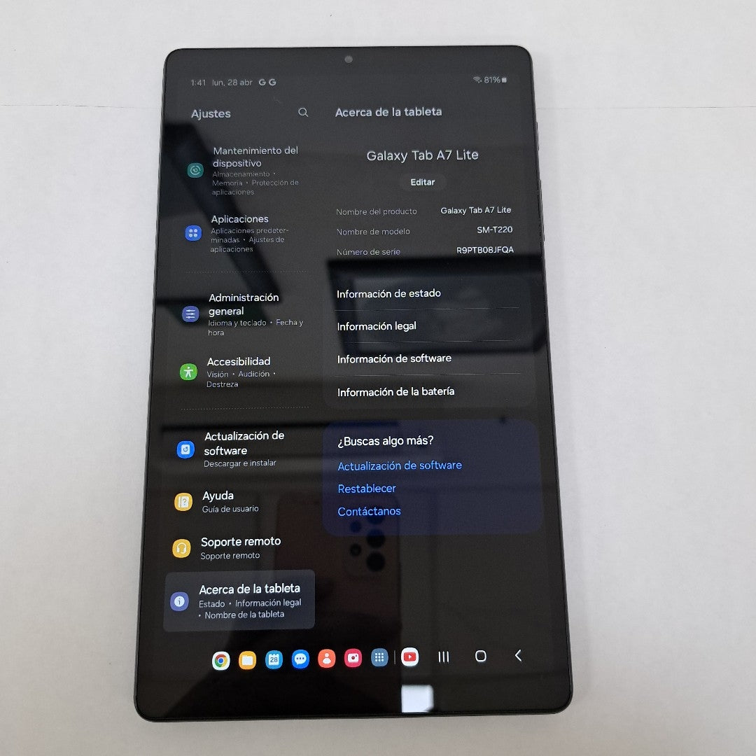 TABLETA SAMSUNG GALAXY TAB A7 LITE SM-T220 32 GB 3 GB RAM (SEMINUEVO)