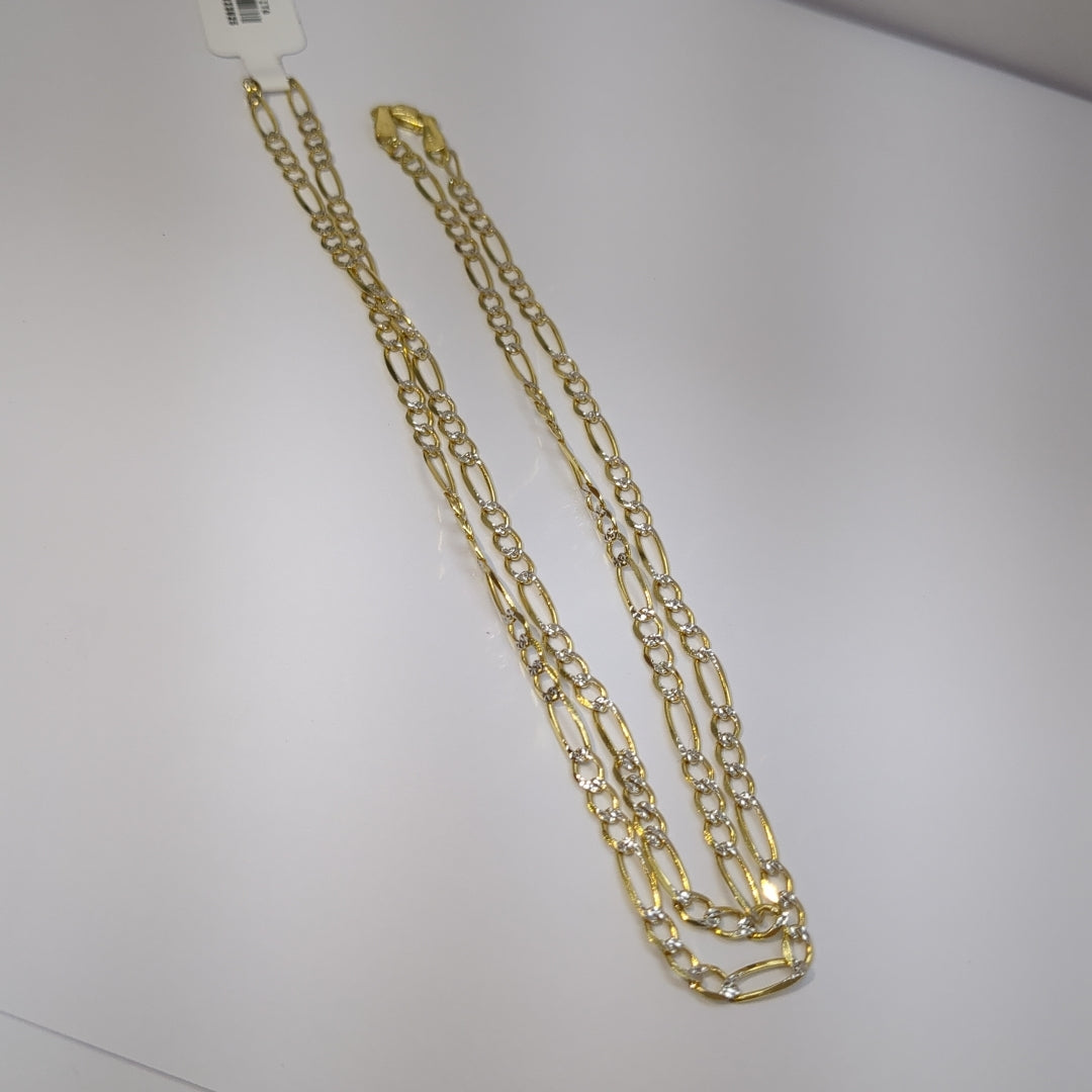 CADENAS CARTIER 3*1 DIAMANTADA ORO 10K 7.1 (NUEVO)