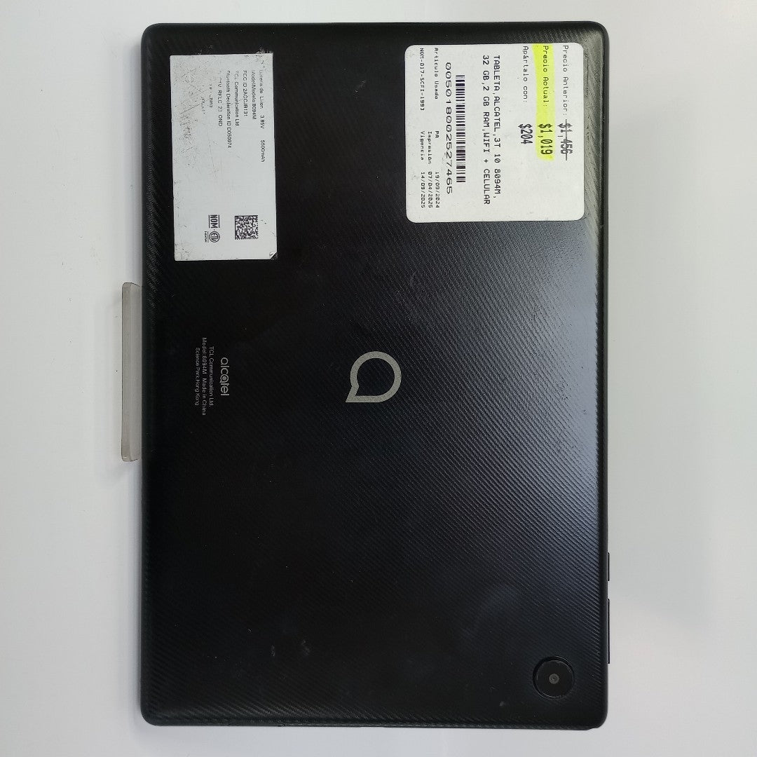 TABLETA ALCATEL 3T 10 8094M 32 GB 2 GB RAM (SEMINUEVO)