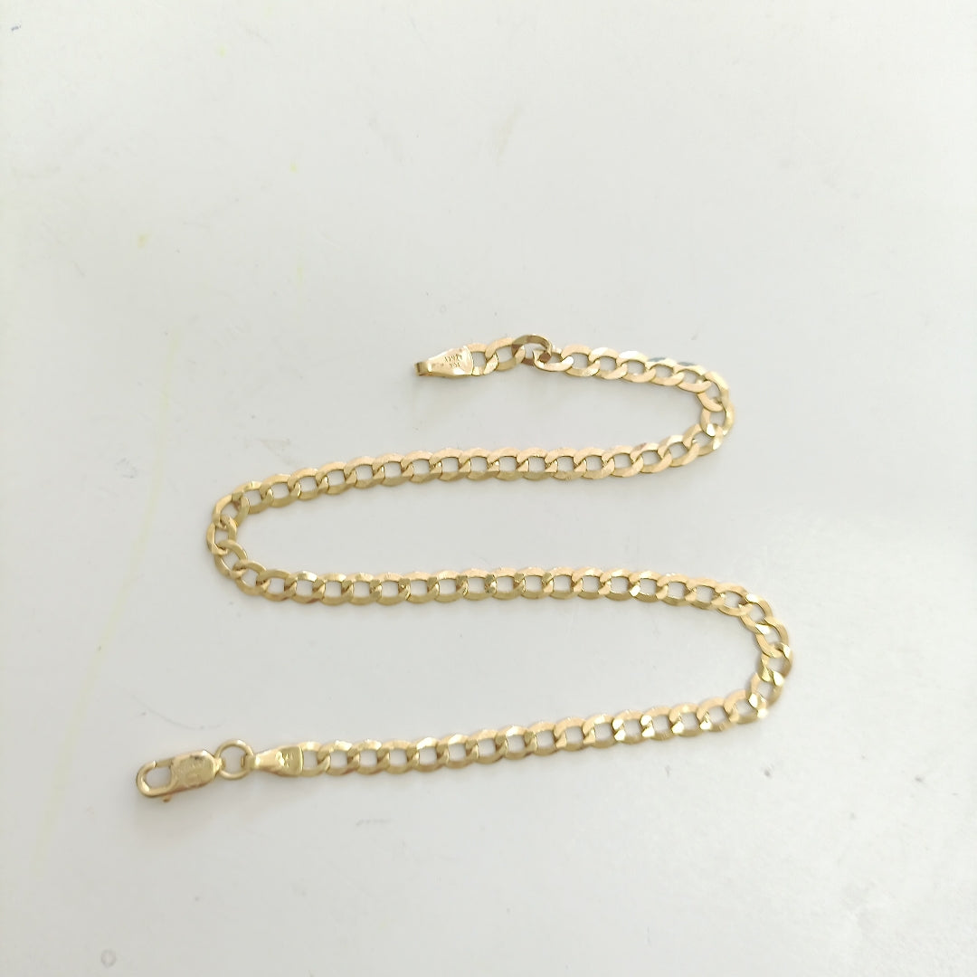 PULSERAS CABALLERO BARBADA AMARILLA ORO 14K 2.7 (NUEVO)