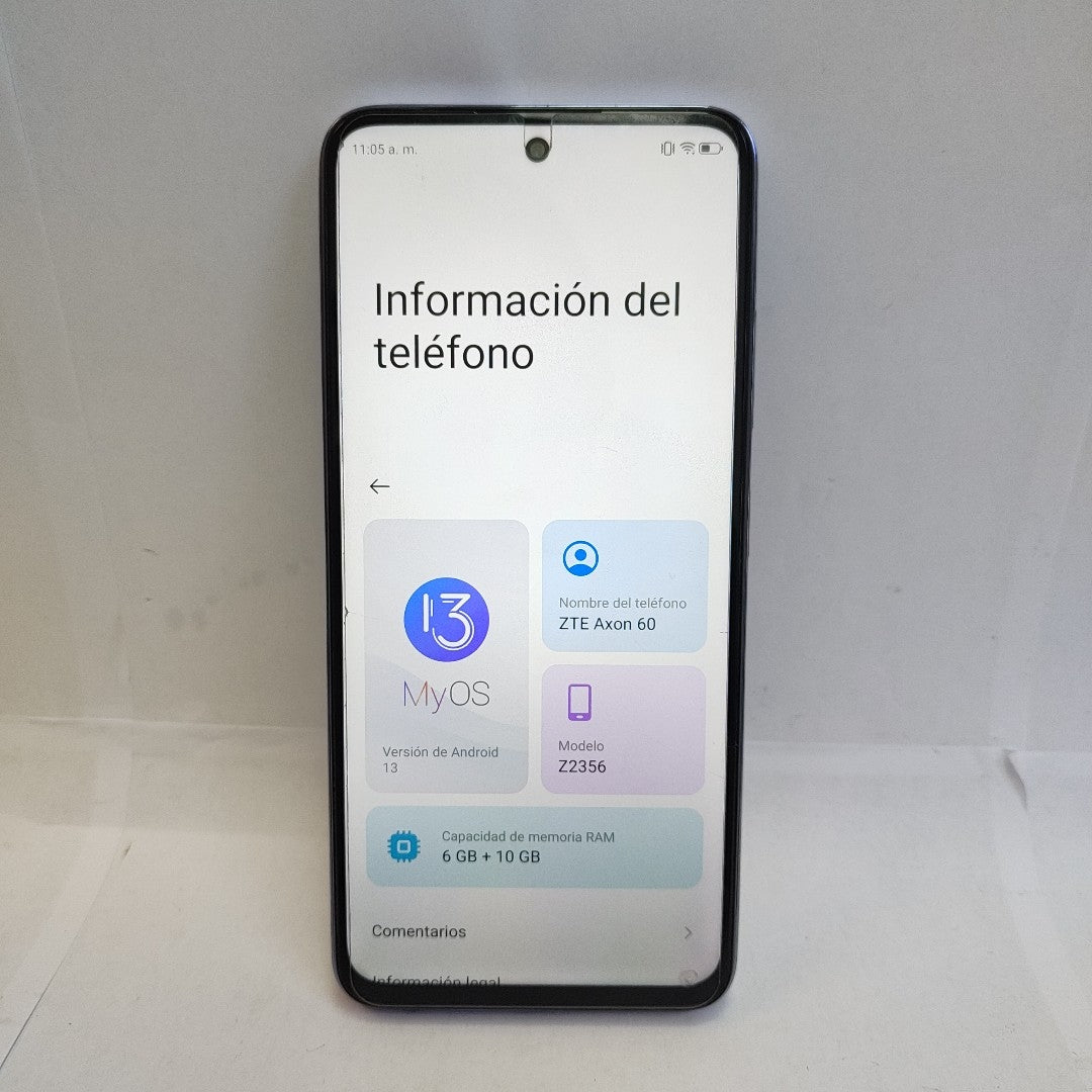 CELULAR ZTE AXON 60 Z2356 (2024) 256 GB 6 GB RAM (SEMINUEVO)