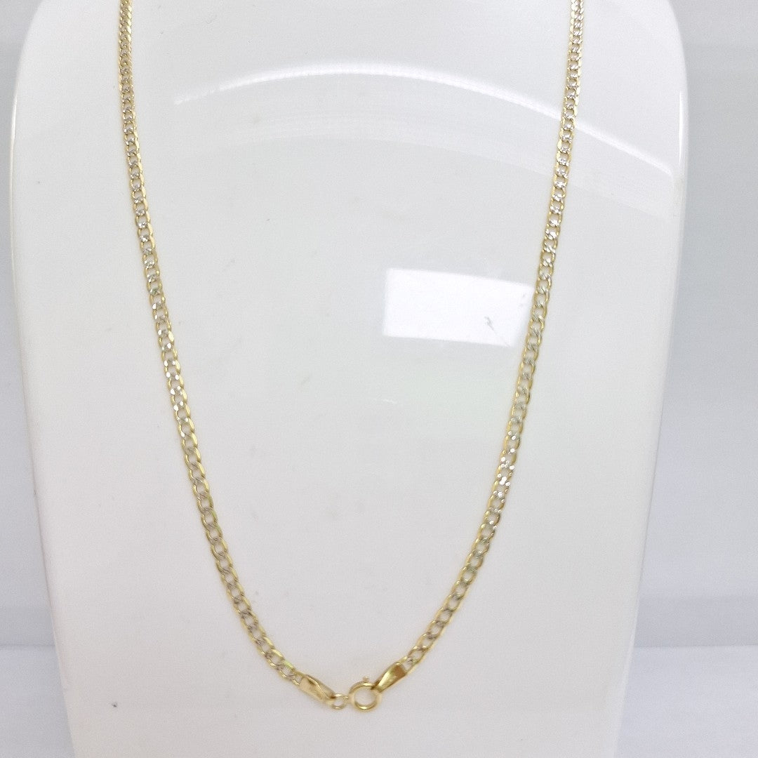 CADENAS BARBADA DIAMANTADA ORO 14K 4.4 (NUEVO)