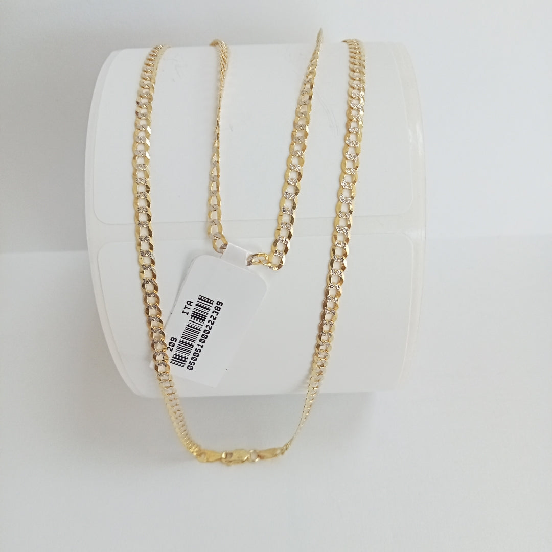 CADENAS BARBADA DIAMANTADA ORO 10K 6.2 (NUEVO)