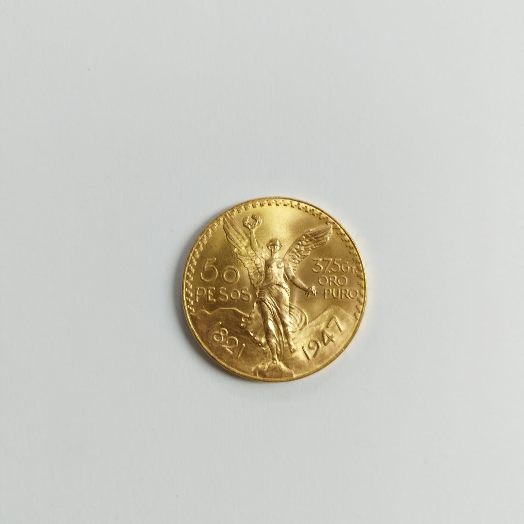K1 41.6 GRMS - DESC.  0 GRAMOS - 21 K - AVALÚO  67392 * * IDENTIFICACIÓN  MONEDA NOMINATIVA. * MONEDAS PESOS  50 PESOS. (SEMINUEVO)