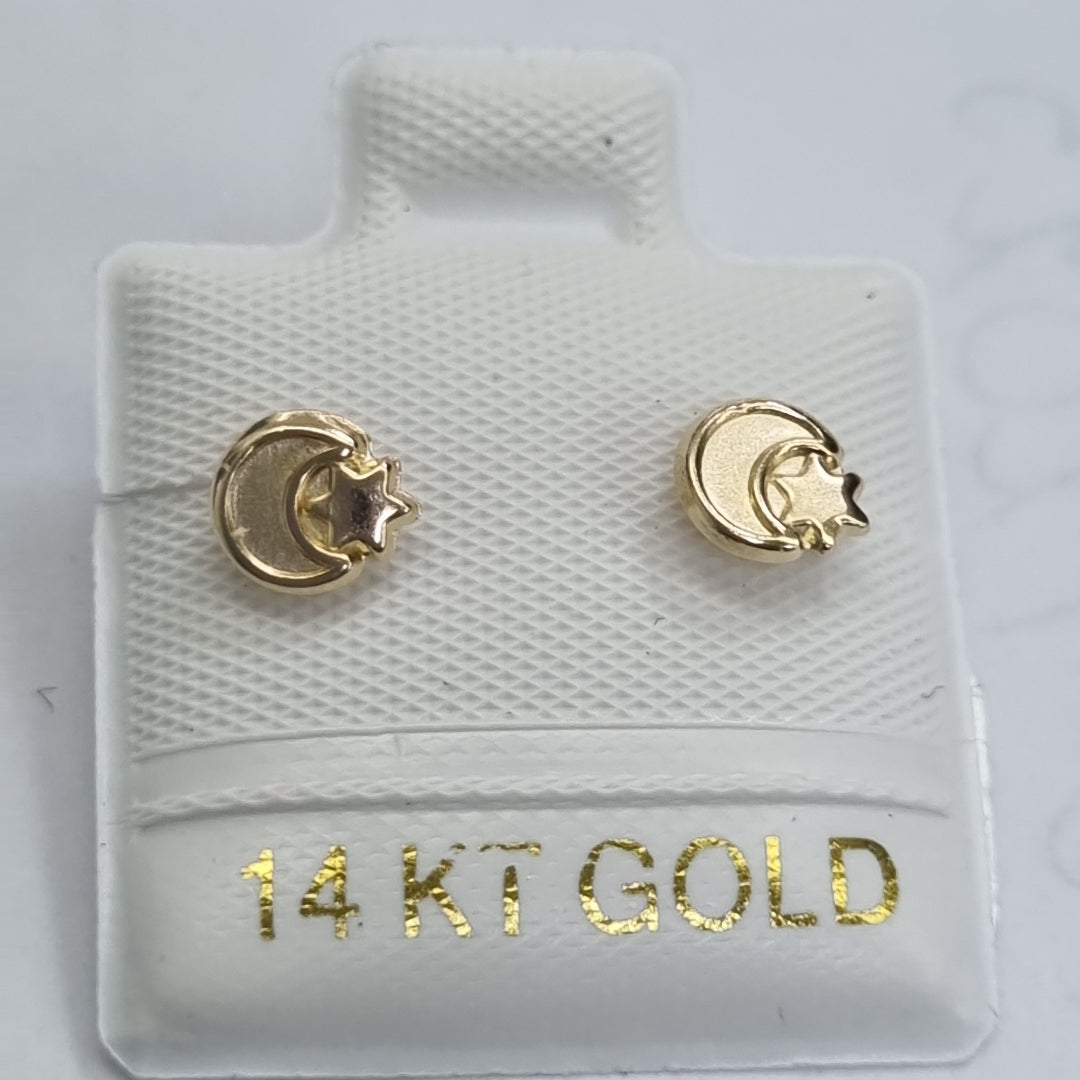 BROQUELES ORO 14K 1 (NUEVO)