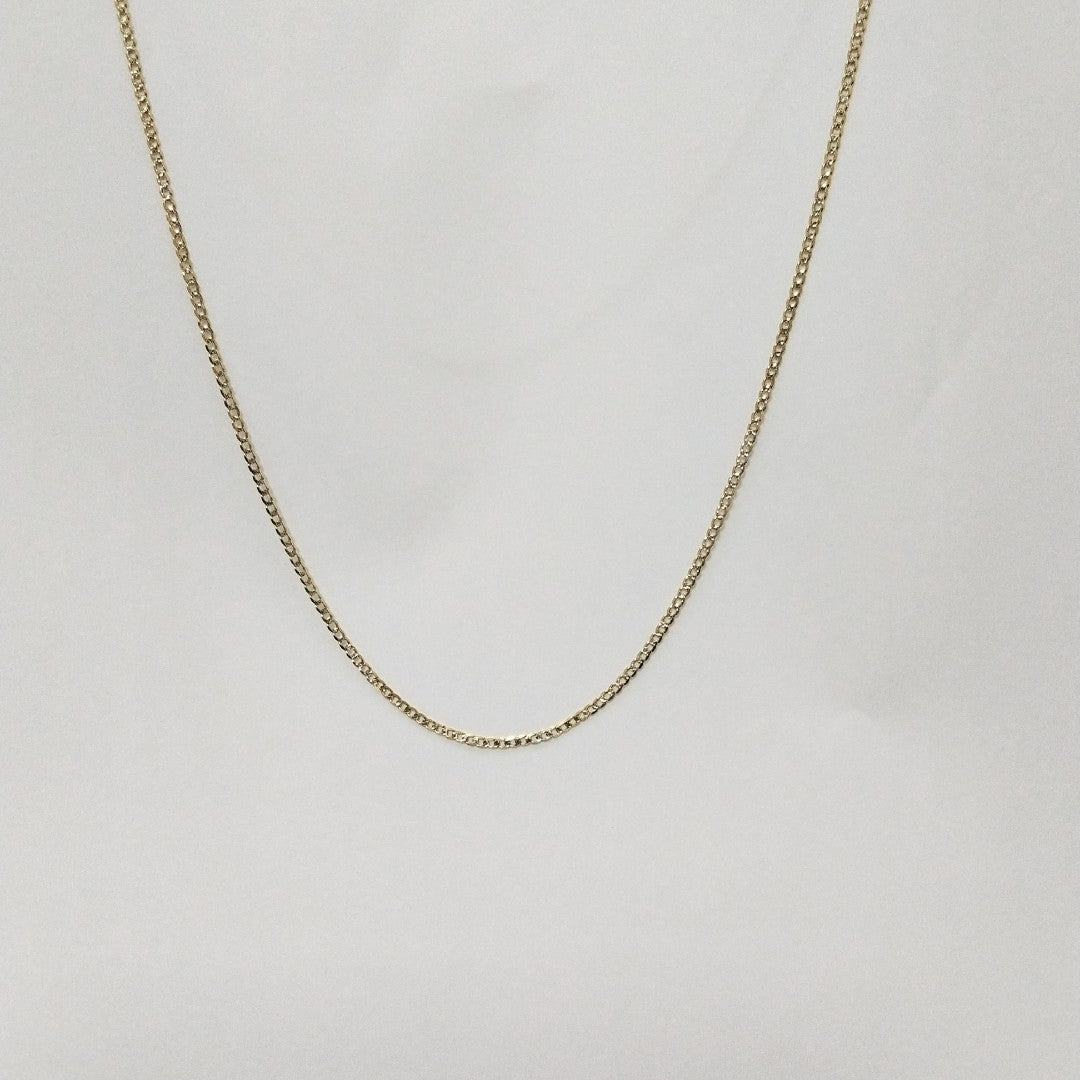 CADENAS BARBADA DIAMANTADA ORO 14K 3.4 (NUEVO)
