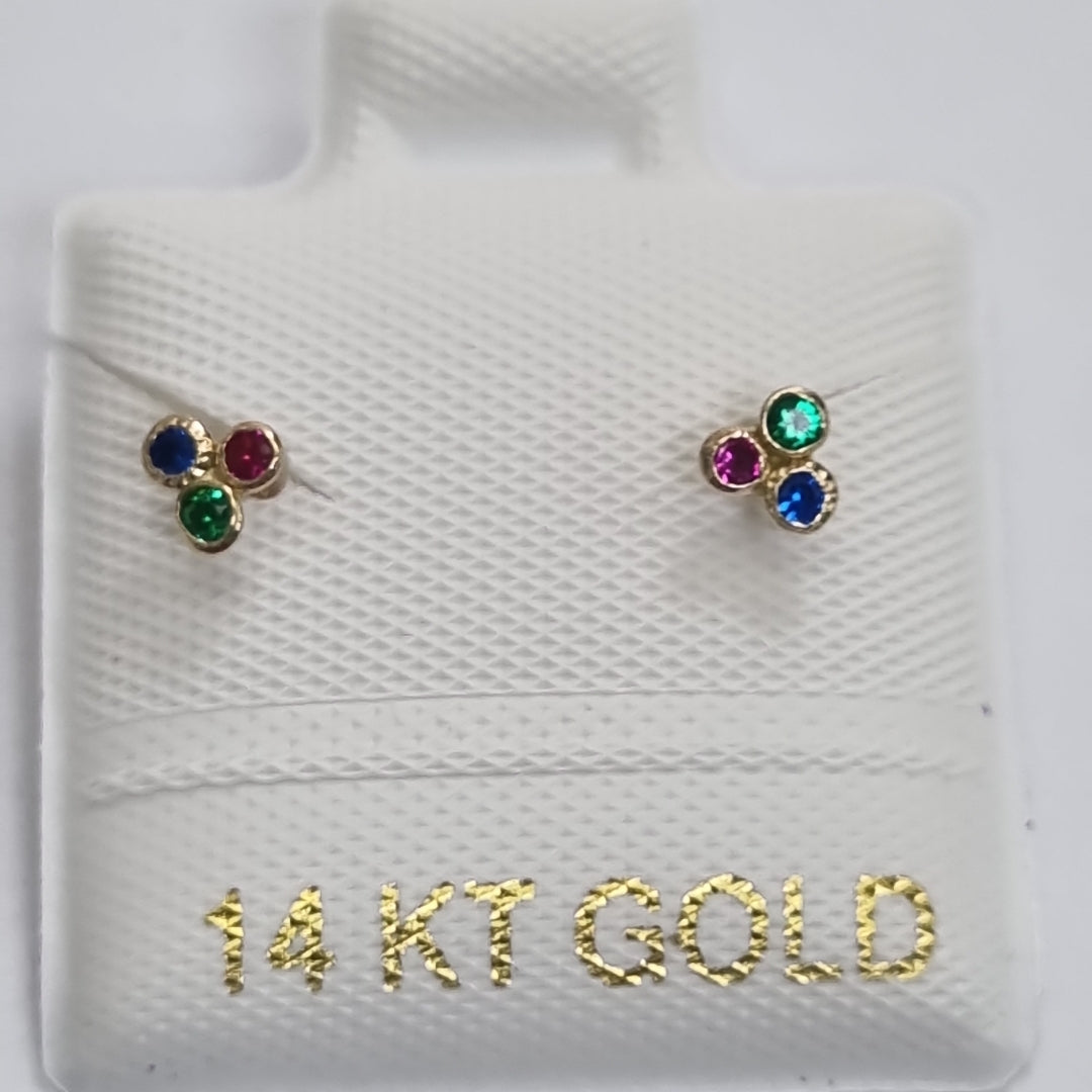 BROQUELES ORO 14K 1 (NUEVO)