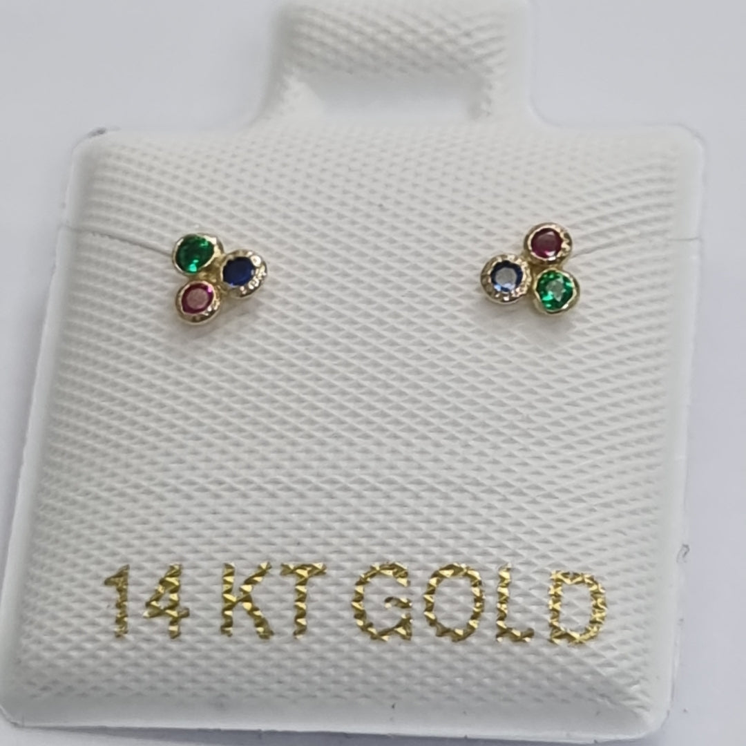 BROQUELES ORO 14K 1 (NUEVO)