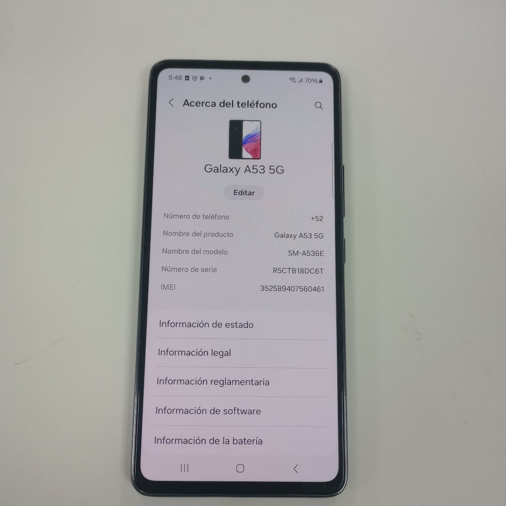 CELULAR SAMSUNG GALAXY A53 5G SM-A536E 128 GB 8 GB RAM (SEMINUEVO)