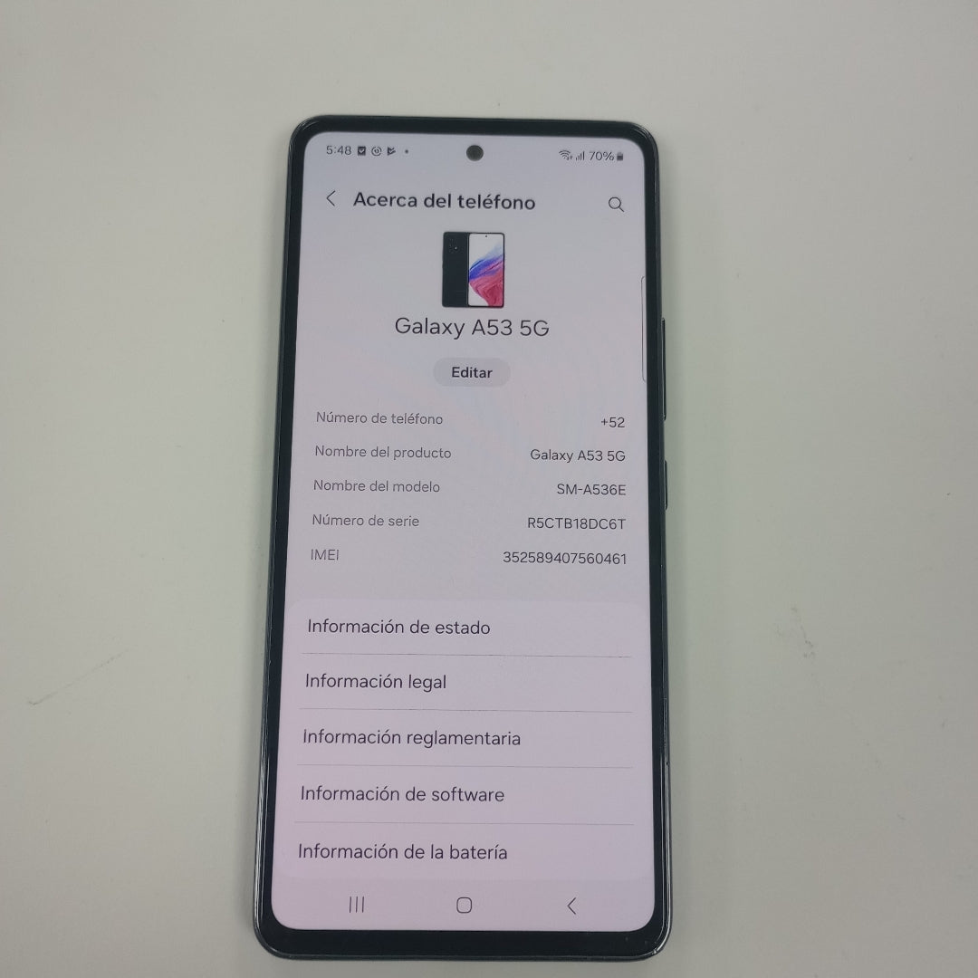 CELULAR SAMSUNG GALAXY A53 5G SM-A536E 128 GB 8 GB RAM (SEMINUEVO)