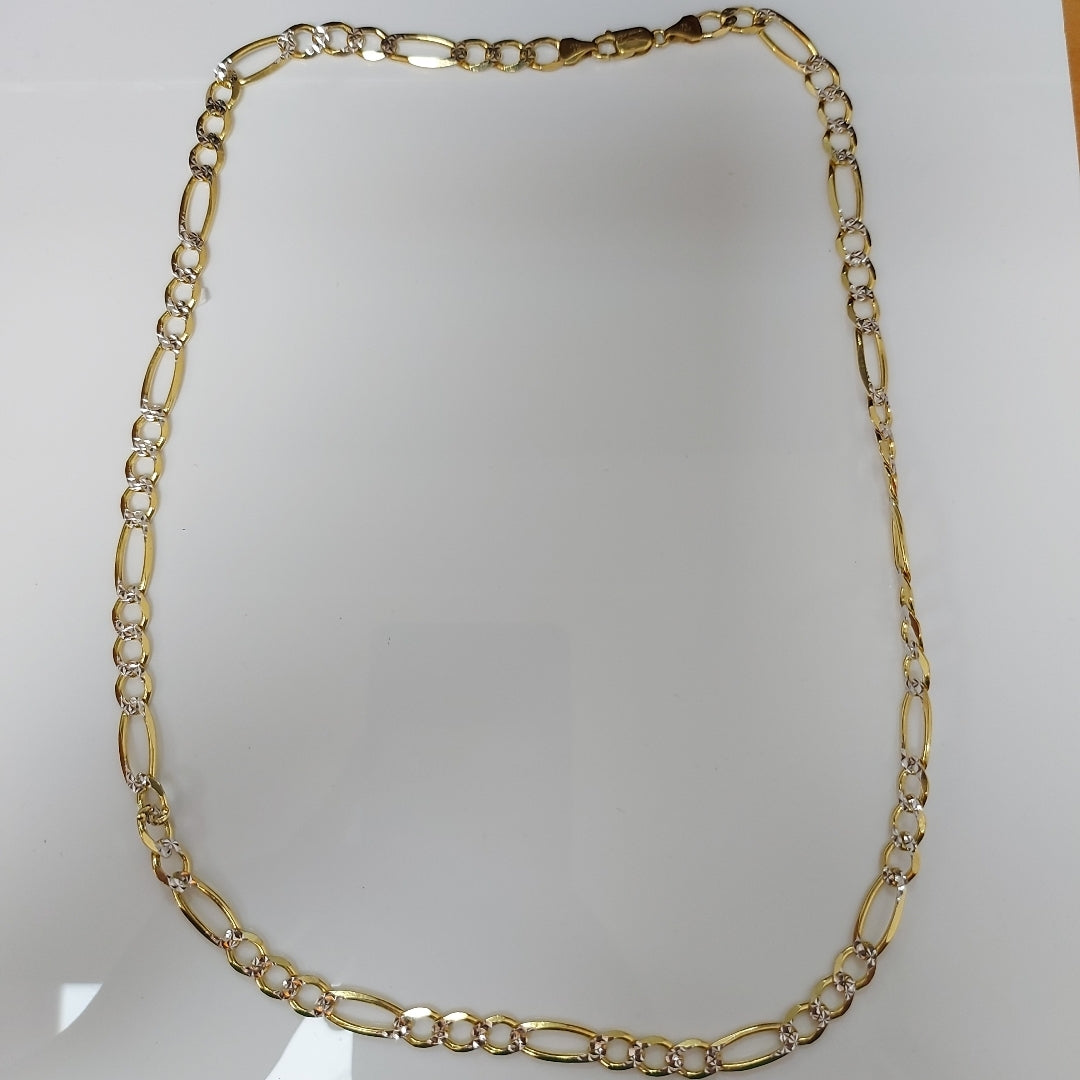 CADENAS CARTIER 3*1 DIAMANTADA ORO 10K 29.6 (NUEVO)