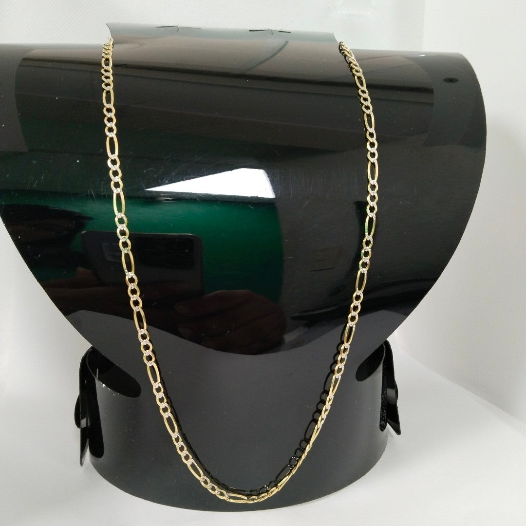 CADENAS CARTIER 3*1 DIAMANTADA ORO 10K 7.1 (NUEVO)