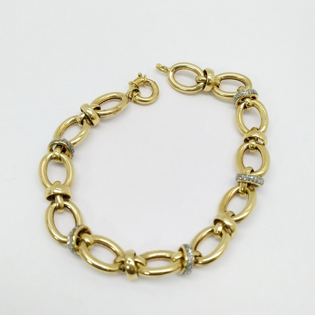 PULSERAS CABALLERO ORO 14K 9.5 (NUEVO)