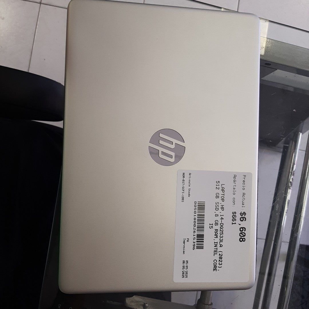 LAPTOP HP 14-DQ2533LA (2023) 512 GB SSD 8 GB RAM (SEMINUEVO)