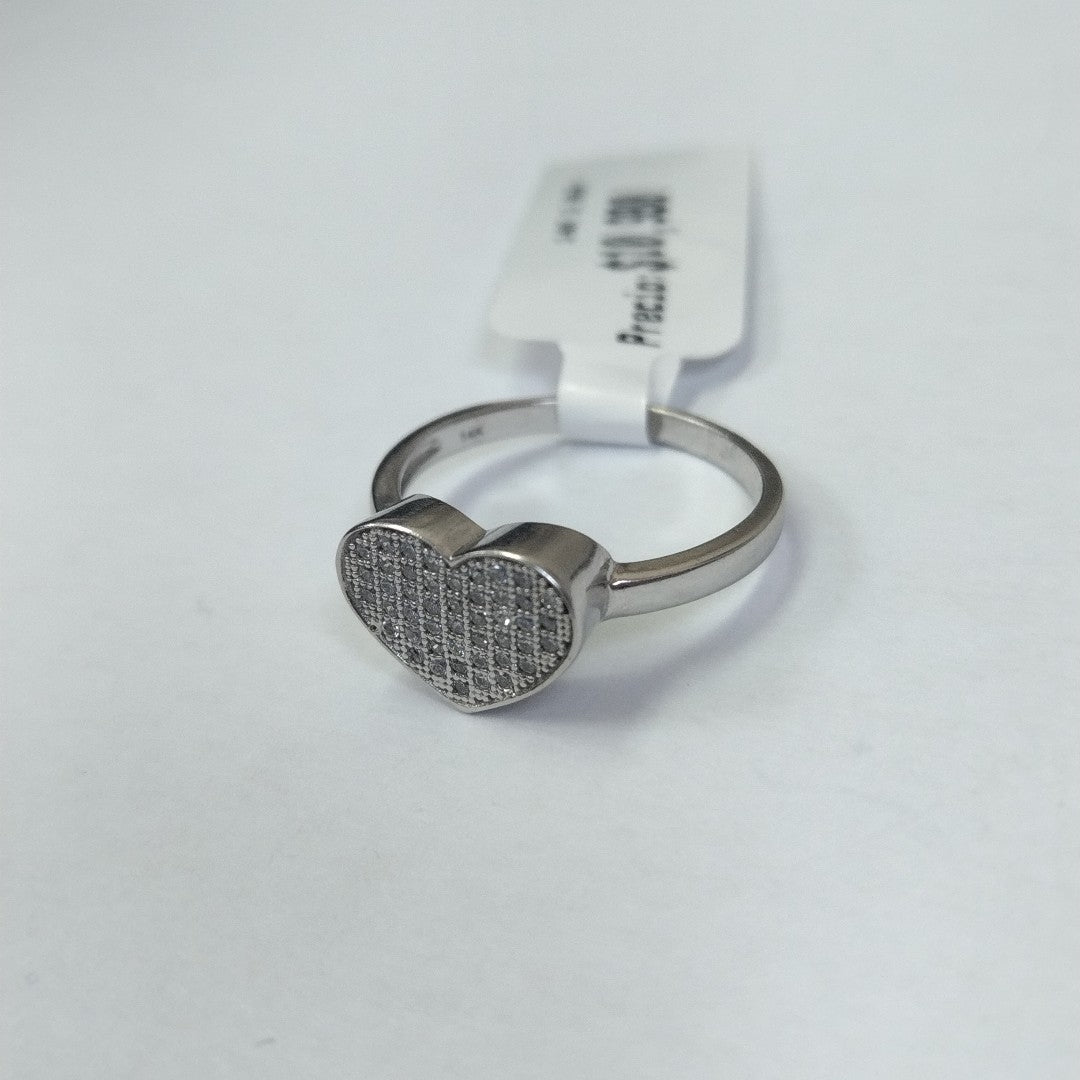 10212AND00075B1178 FRD5 ANILLO DE CORAZON CON CIRCONIAS O/B ORO 14K 3.9GRS (NUEVO)