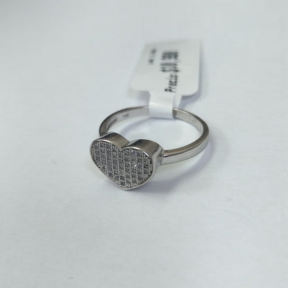10212AND00075B1178 FRD5 ANILLO DE CORAZON CON CIRCONIAS O/B ORO 14K 3.9GRS (NUEVO)