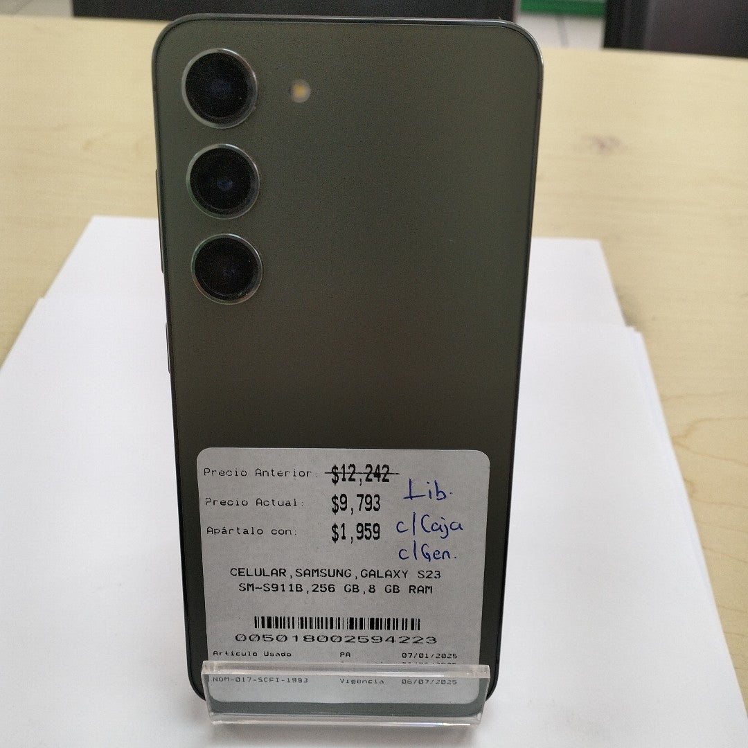 CELULAR SAMSUNG GALAXY S23 SM-S911B 256 GB 8 GB RAM (SEMINUEVO)