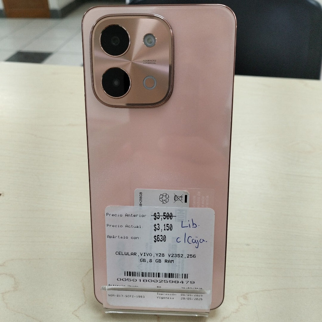 CELULAR VIVO Y28 V2352 256 GB 8 GB RAM (SEMINUEVO)