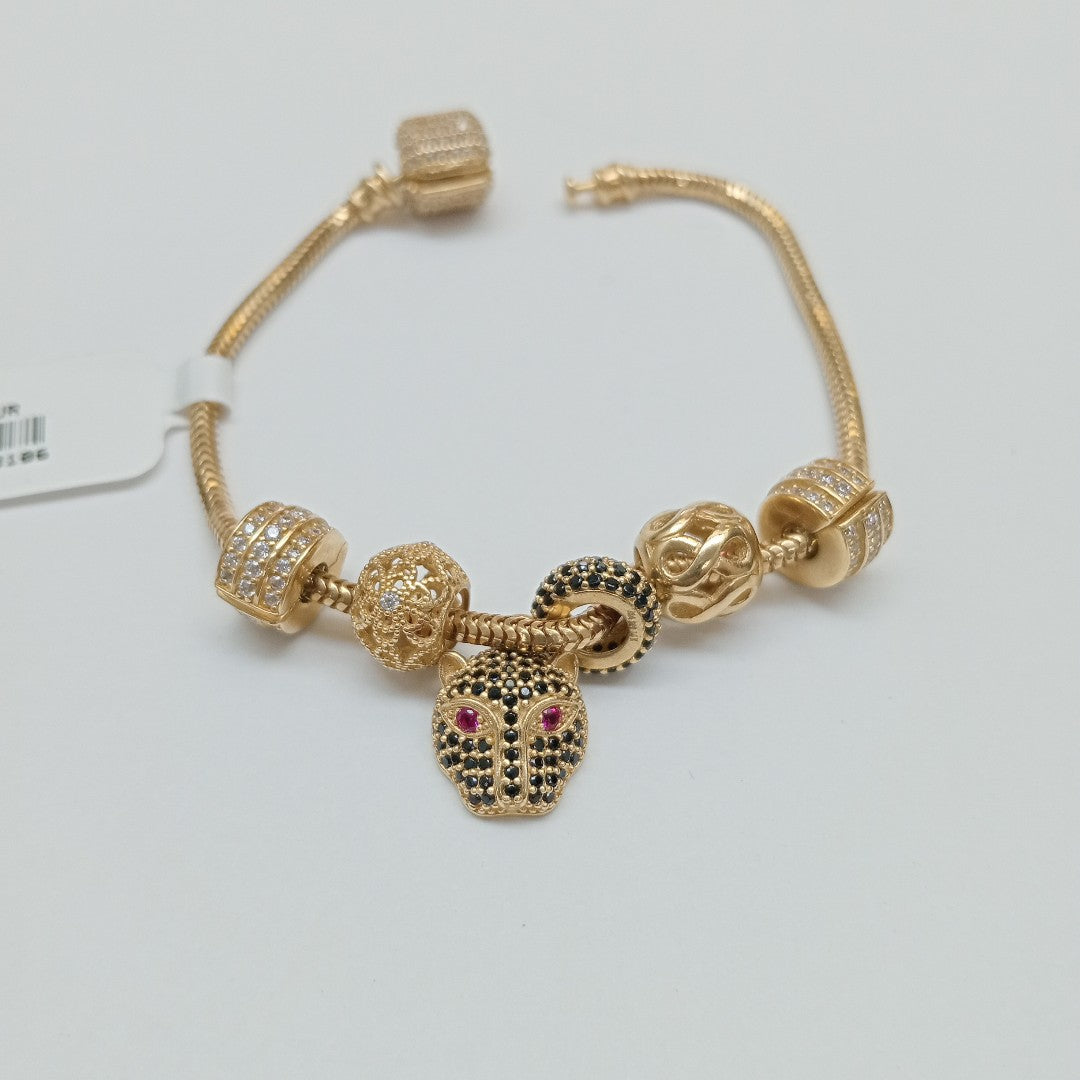 PULSERA CHARM ORO 14K 16 (NUEVO)