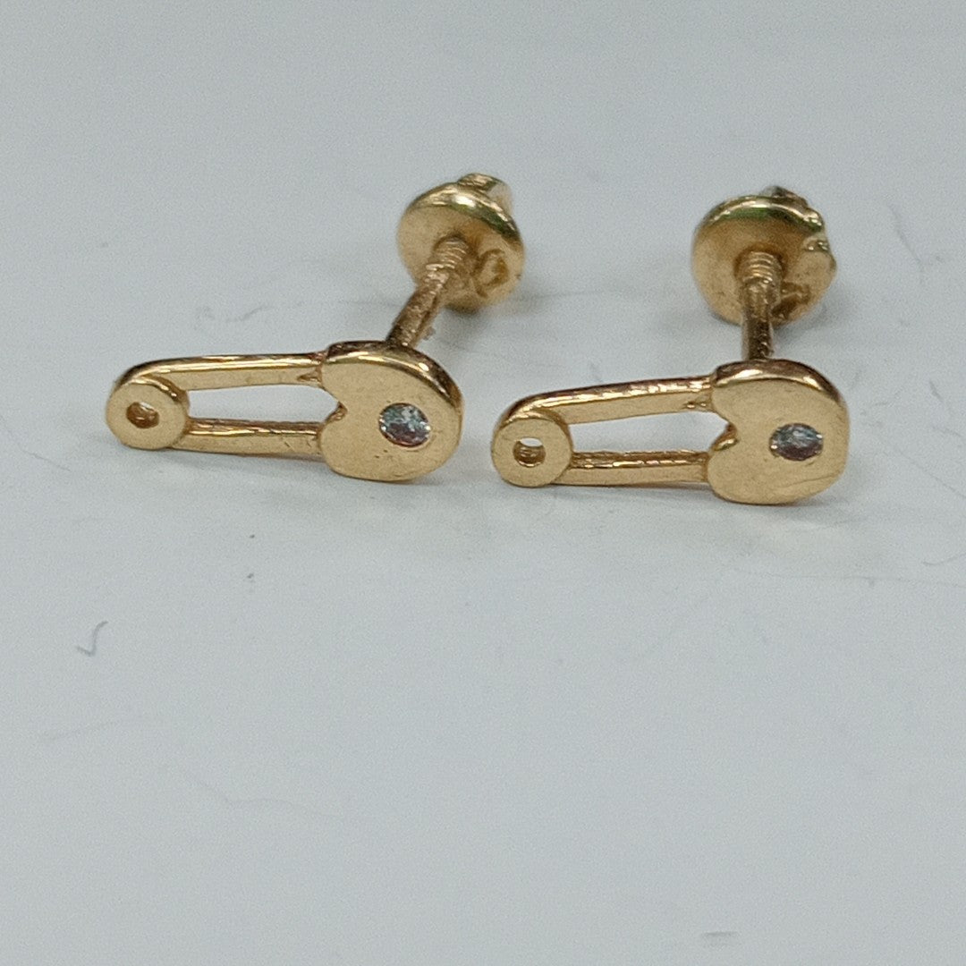 10166BRO97800B555 FRD15 BROQUELES ORO 14K 1PZAS (NUEVO)