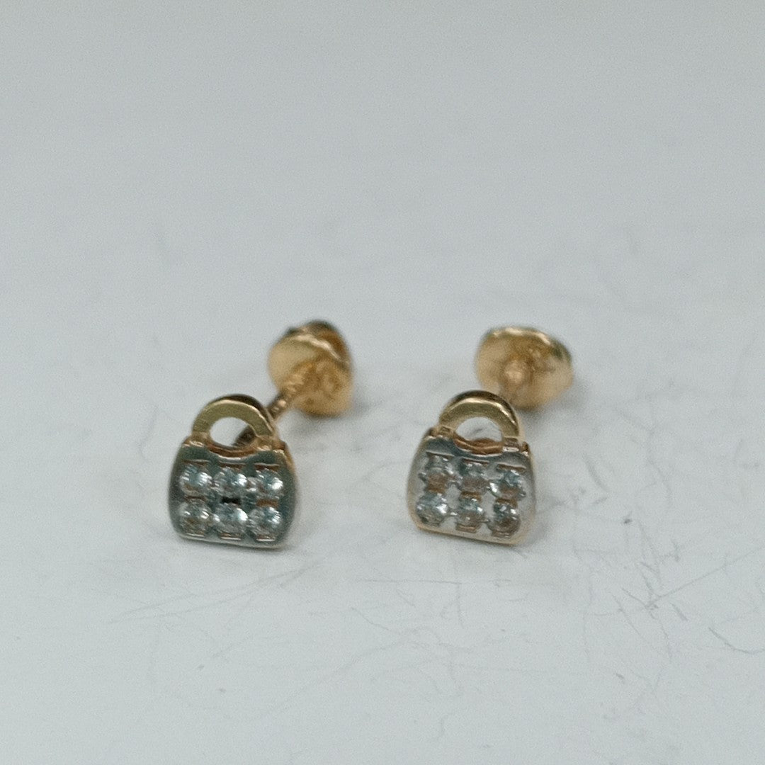 BROQUELES ORO 14K 1 (NUEVO)