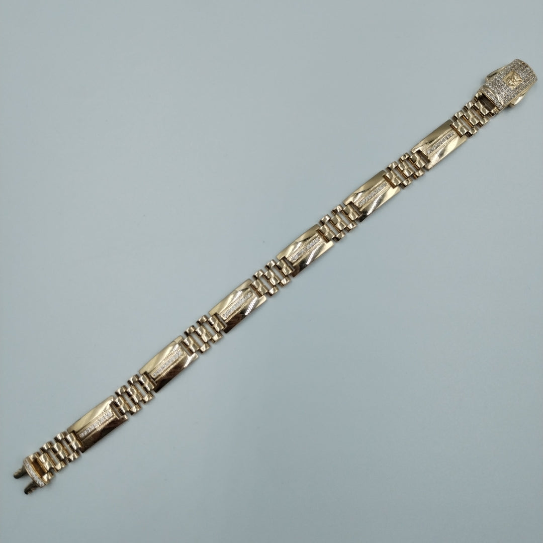 PULSERAS CABALLERO ORO 14K 21.4 (NUEVO)