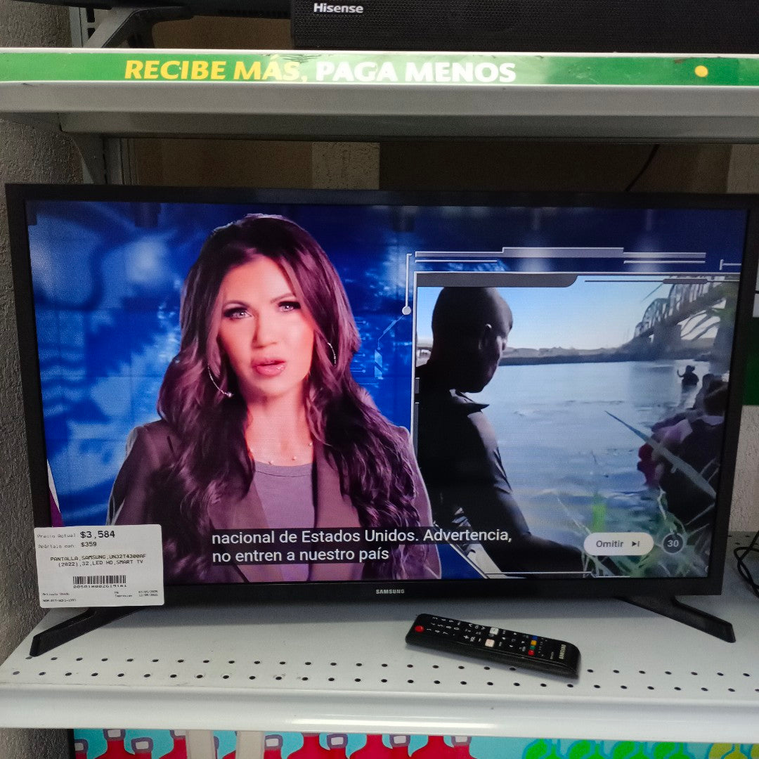 PANTALLA SAMSUNG UN32T4300AF (2022) 32" LED HD (SEMINUEVO)