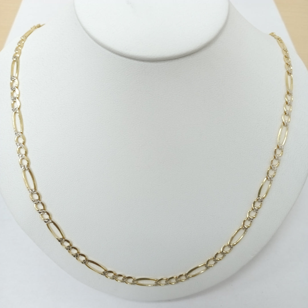 CADENAS CARTIER 3*1 DIAMANTADA ORO 10K 15.4 (NUEVO)