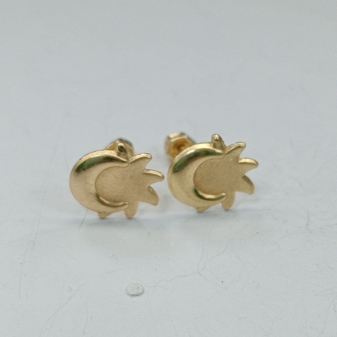 BROQUELES ORO 14K 1 GRS (NUEVO)