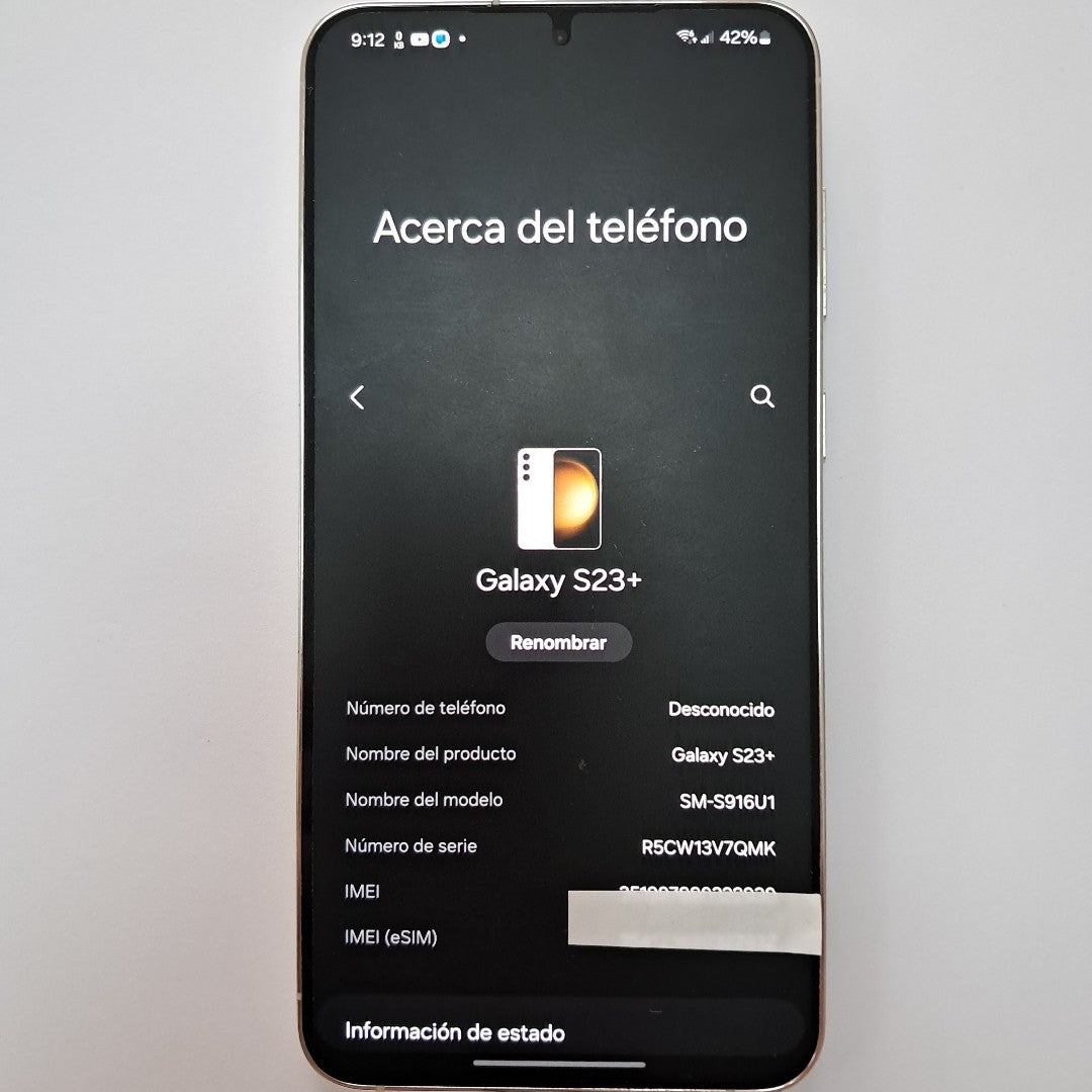 CELULAR SAMSUNG GALAXY S23+ SM-S916U (2023) 256 GB 8 GB RAM (SEMINUEVO)