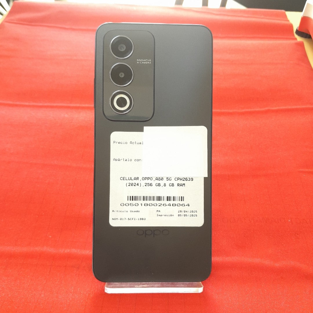 CELULAR OPPO  A80 5G CPH2639 (2024) 256 GB 8 GB RAM (SEMINUEVO)