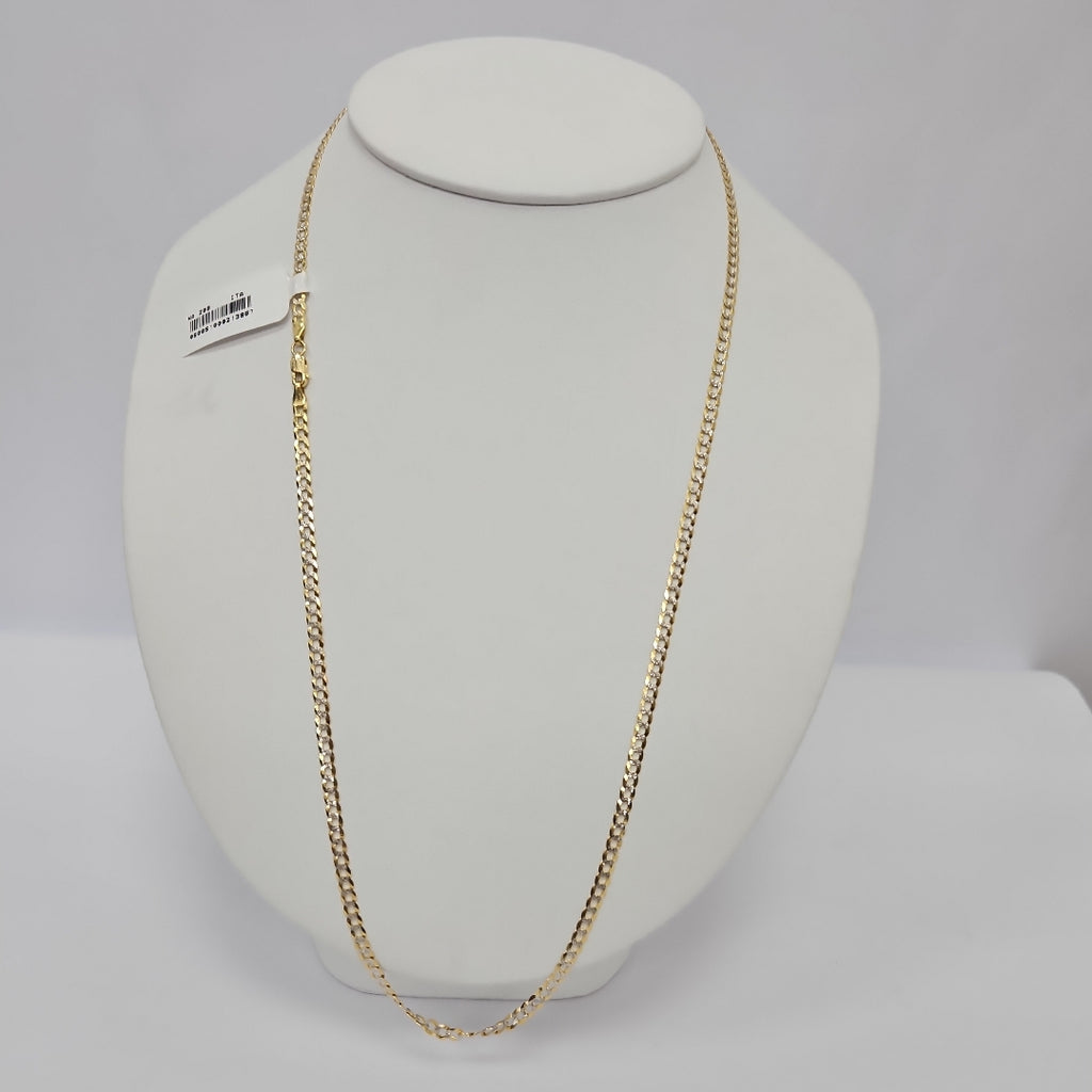 CADENAS BARBADA DIAMANTADA ORO 14K 6.6 (NUEVO)