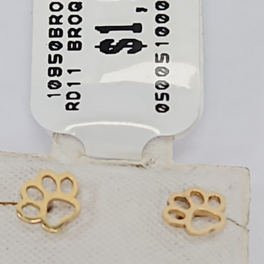 10950BRO88900B800 FRD11 BROQUELES ORO 14K 1PZAS (NUEVO)