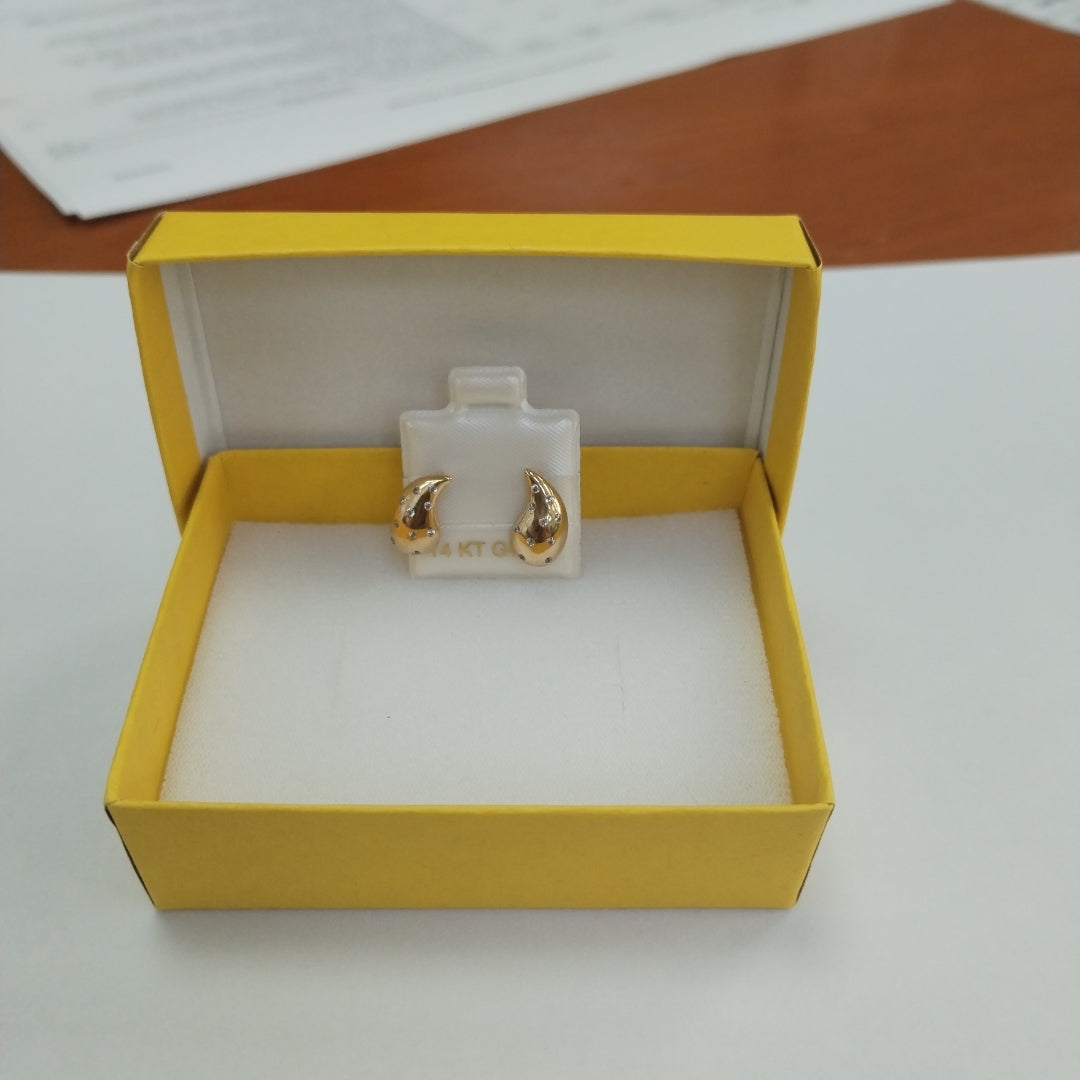 BROQUELES ORO 14K 2.1 (NUEVO)