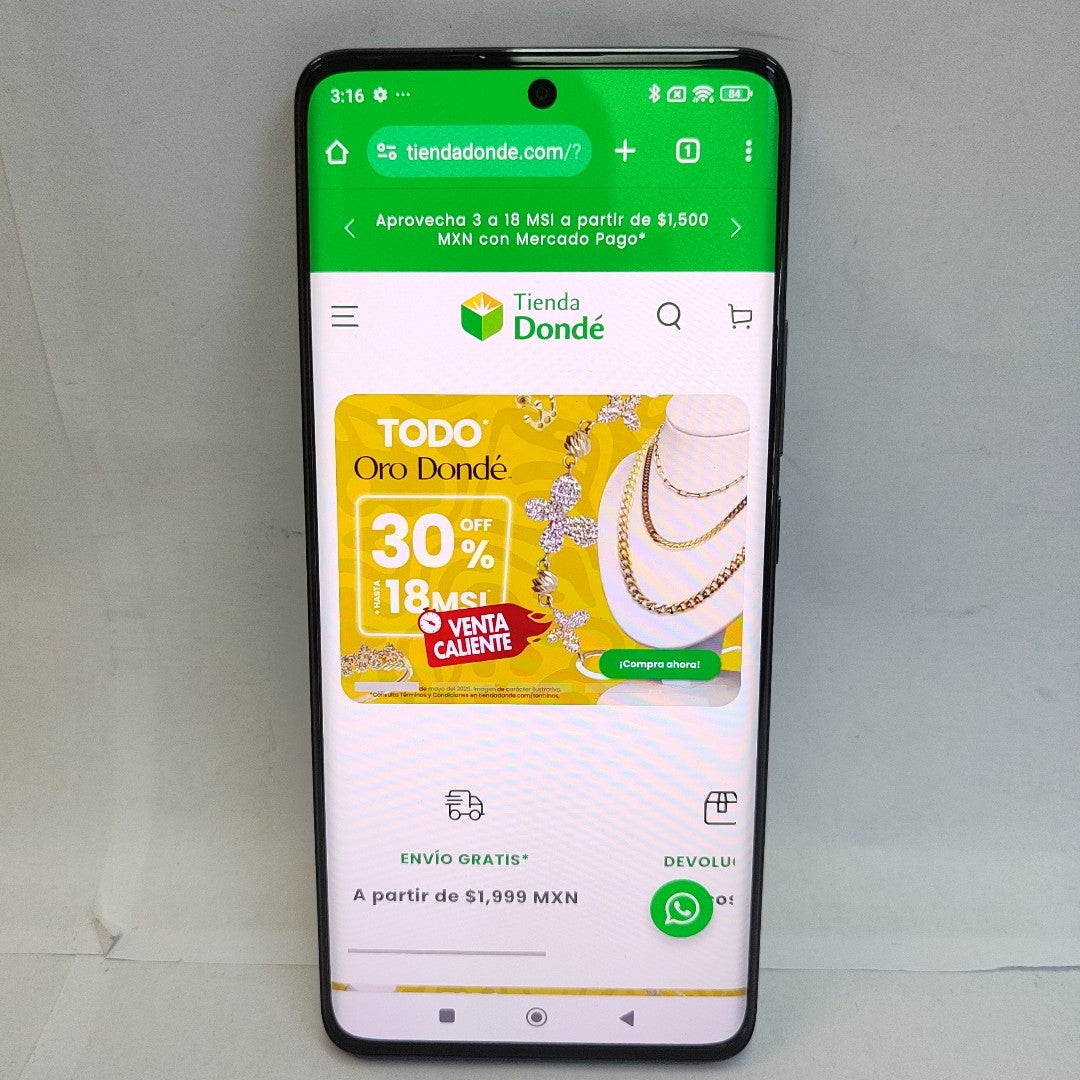 CELULAR XIAOMI REDMI NOTE 14 PRO 5G 24090RA29G (2025) 256 GB 8 GB RAM (SEMINUEVO)