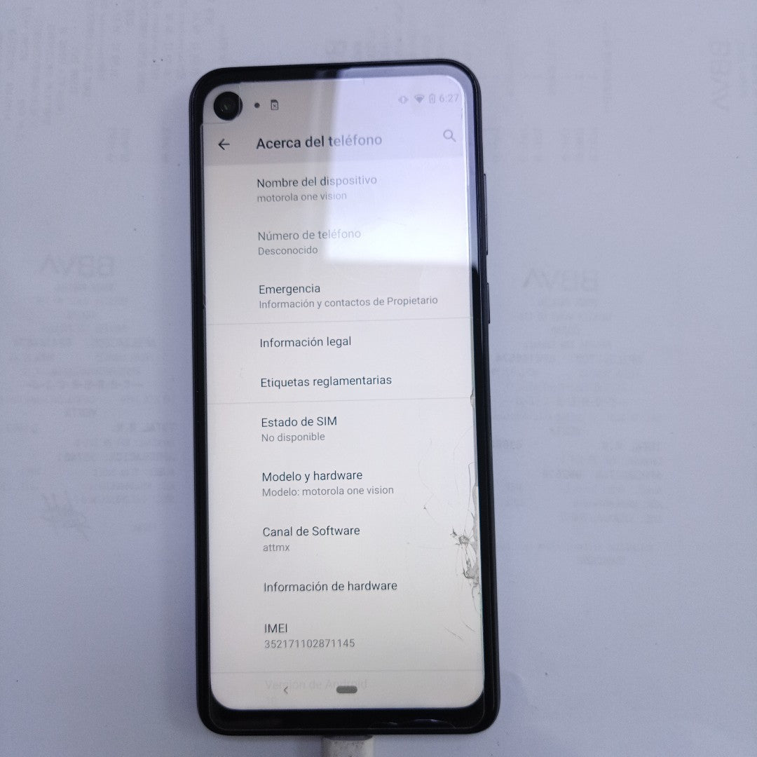 CELULAR MOTOROLA MOTO ONE VISION XT1970-2 128 GB (SEMINUEVO)