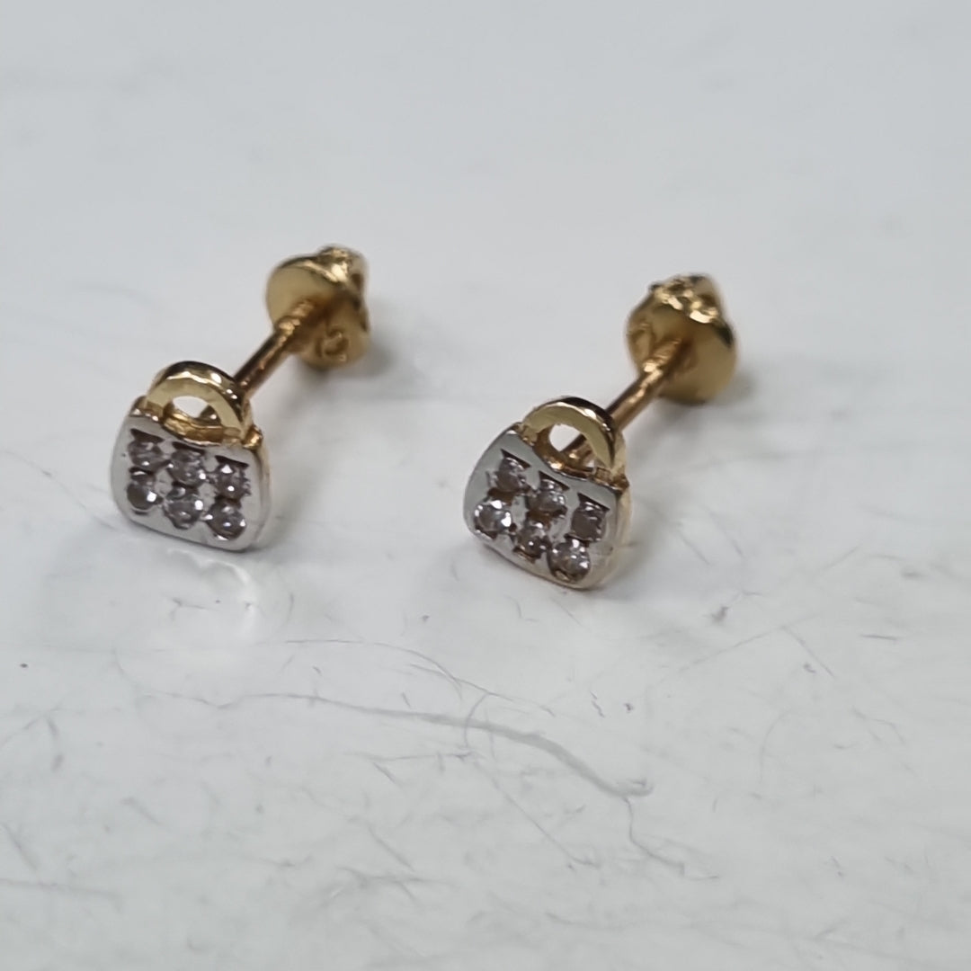 BROQUELES ORO 14K 1 (NUEVO)