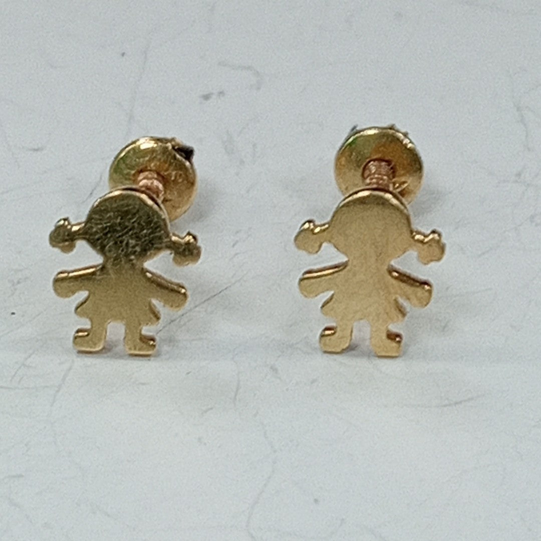 10950BRO88900B784 FRD11 BROQUELES ORO 14K 1PZAS (NUEVO)