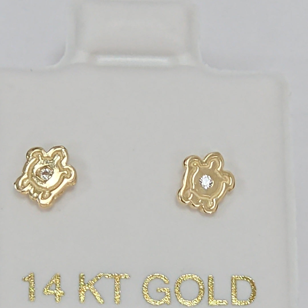 BROQUELES ORO 14K 1 (NUEVO)