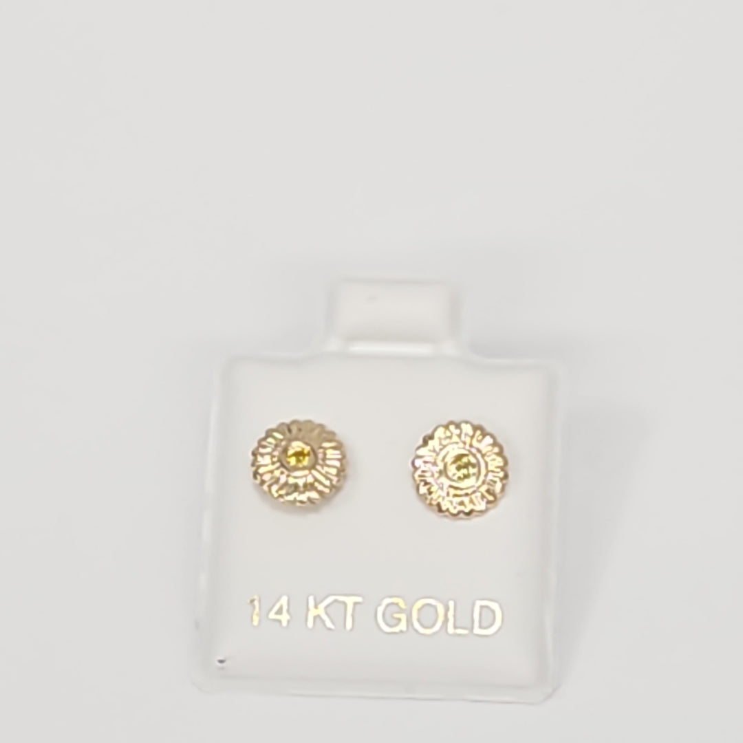 BROQUELES ORO 14K 1 (NUEVO)