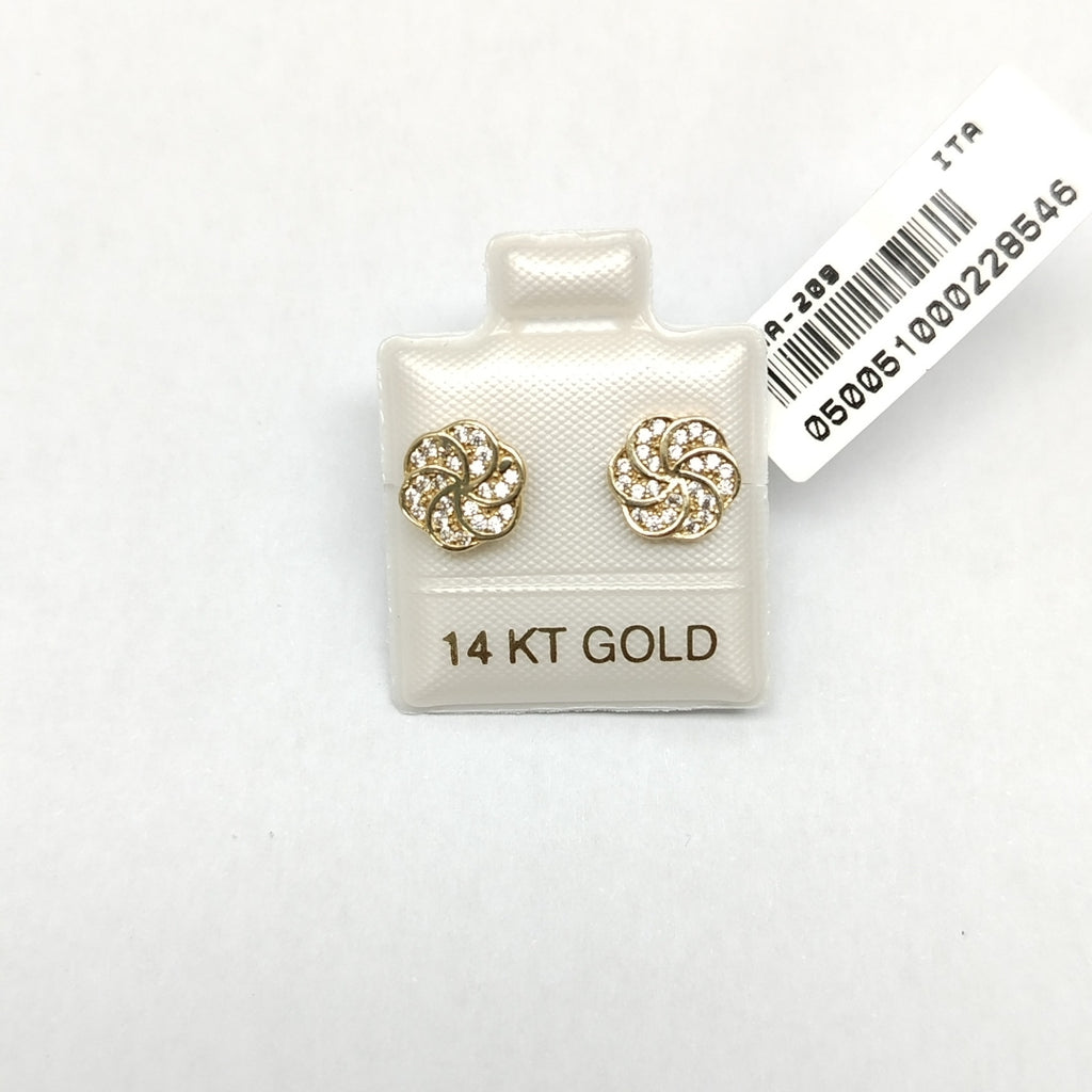 BROQUELES ORO 14K 1.7 (NUEVO)