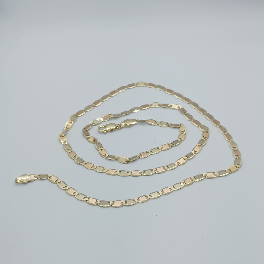 CADENAS VALENTINA/ESPEJO ORO 14K 10.7 (NUEVO)