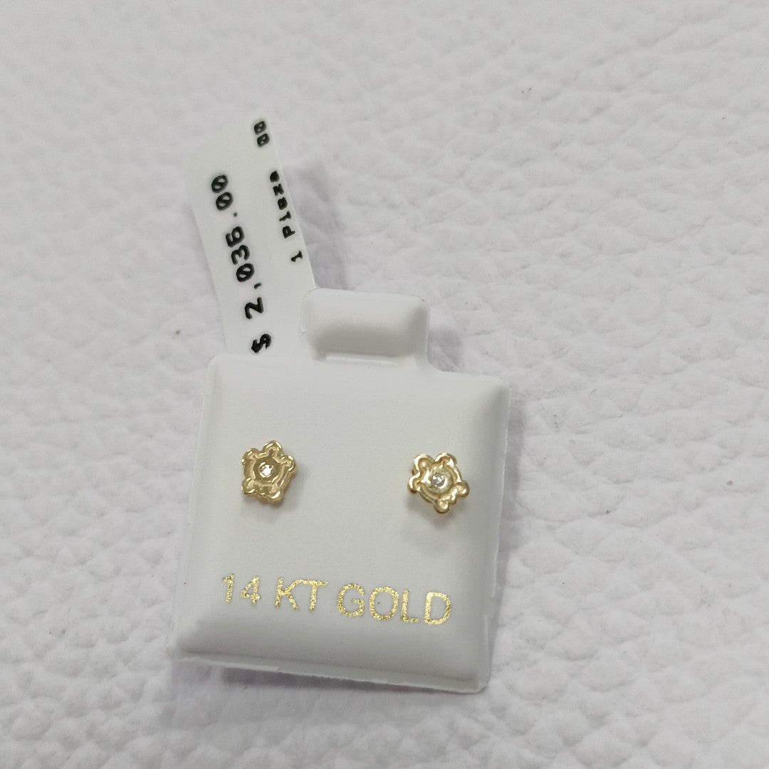 BROQUELES ORO 14K 1 (NUEVO)