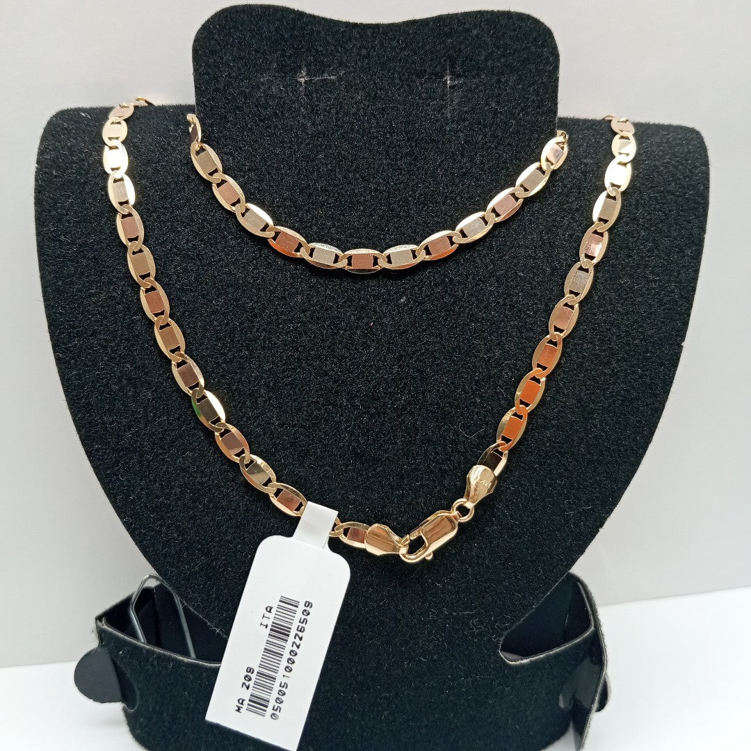 CADENAS VALENTINA/ESPEJO ORO 14K 9.8 (NUEVO)